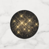 Black Gold Wedding Confetti (Kleine voorkant)