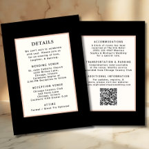 Black Gold Wedding Detail Sjabloon QR-code