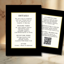 Black Gold Wedding Detail Sjabloon QR-code