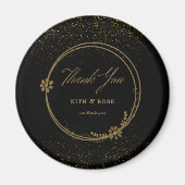 Black & Gold Wedding Favors Magnet (Devant)