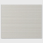 Black Gold White Chevron Zig Zag Pattern Cadeaupapier (Vlak)