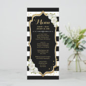 Black Gold White-menukaart Programma (Staand voorkant)