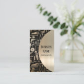 Black & Gold Workshop Tools Visitekaartje 2 (Staand voorkant)