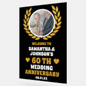 Black Gold Wreath Photo 60e anniversaire Mariage (Angle)