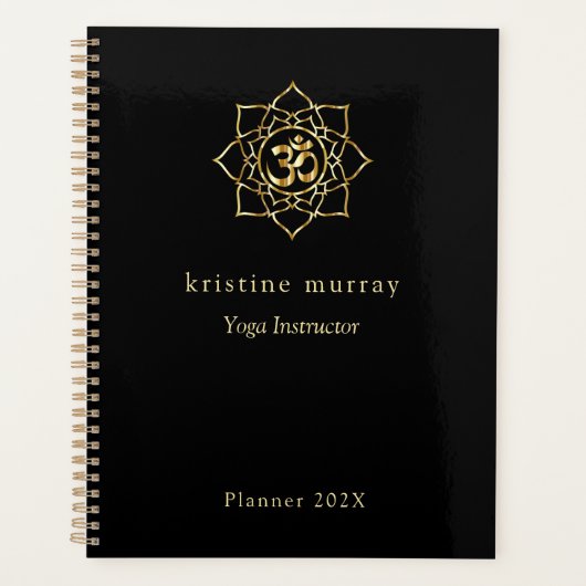 Black & Gold Yoga | Planner (Voorkant)