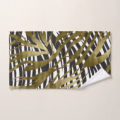 Black & Gold Zebra Print Safari Chic Glamor (Serviette à main)