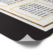 Black Golden Abstract Lovely Modern Wedding Poster (Hoek)