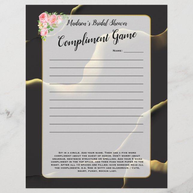 Black & Golden 💡 Abstracte inktolie (Voorkant)