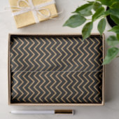 Black & Golden Chevron Pattern Tissuepapier (Geschenk)