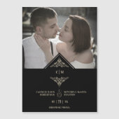 Black Golden Chic Lace Romantic Couple Wedding (Voorkant)