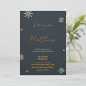 Black Golden Wedding Invitations (Debout devant)