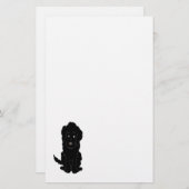 Black Goldendole Dog Design Briefpapier (Voorkant / Achterkant)