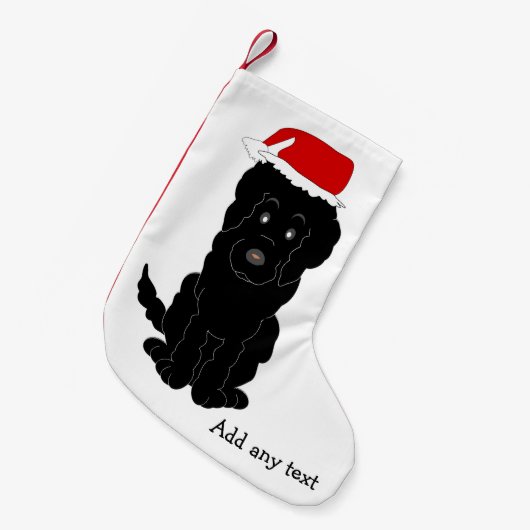 Black Goldendole Dog Design Kleine Kerstsok (Voorkant (Hangend))
