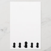 Black Goldendoodle Dog Design Briefpapier (Voorkant)