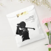 Black golfer Golfing Trip Bachelor Party minimaal Bedankzakje (Gezegeld)