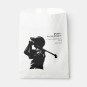 Black golfer Golfing Trip Bachelor Party minimaal Bedankzakje (Voorkant)