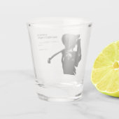 Black golfer Golfing Trip Bachelor Party minimaal Shot Glas (Achterkant)