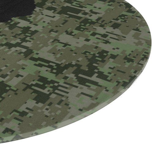 Black Gone Squatchin Woodland Digital Camouflage Snijplank (Hoek)