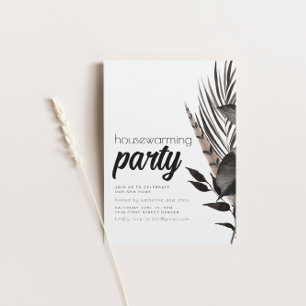 Black Goth Boho Invitation du parti de réchauffeme