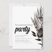 Black Goth Boho Invitation du parti de réchauffeme (Devant)