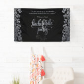 Black Gothic Bachelorette Party Welkom Spandoek (Insitu)