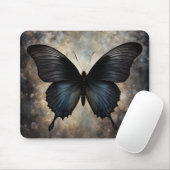Black Gothic Butterfly Muismat (Met muis)