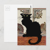 Black gothic Cat Briefkaart (Voorkant / Achterkant)