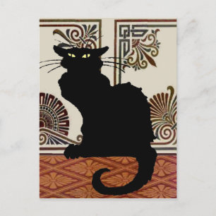 Black gothic Cat Briefkaart