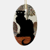 Black gothic Cat Keramisch Ornament (Rechts)