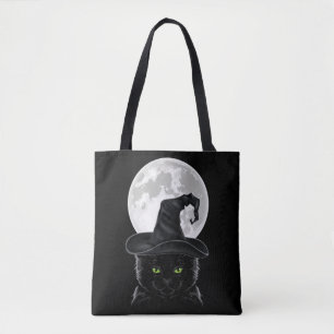 Black gothic Cat Witch Pet Moon Pastel Gothic Draagtas