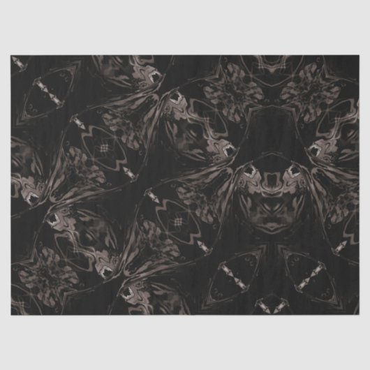 Black Gothic Fantasy Fabric Tissuepapier (Voorkant)