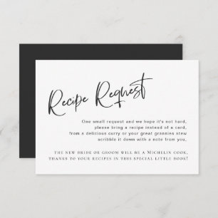 Black gothic Vrijgezellenfeest Recipe Request Kaar Informatiekaartje