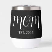 Black Graceful Script Established New Mom Gift (Avant)