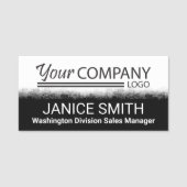 Black Gradient Logo Branded Convention Trade Show Naamplaatje (Voorkant)