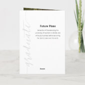 Black Graduate Script Modern Photo Invitation (Dos)