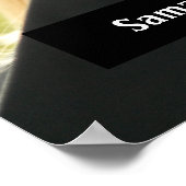 Black Graduate Script Modern Photo Poster (Coin)