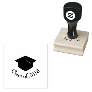 Black Graduation Cap Class of 20xx Rubberstempel