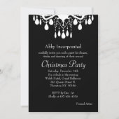 Black Grand Ballroom Fête de Noël Invitation (Devant)