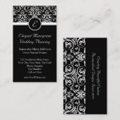 Black Grand Insignia Monogram Visitekaartjes (Voorkant / Achterkant)