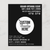 Black Grand Opening Flyer Zakelijke Logo & QR-code (Voorkant)