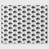 Black Grand Piano Tiled Pattern Cadeaupapier (Vlak)