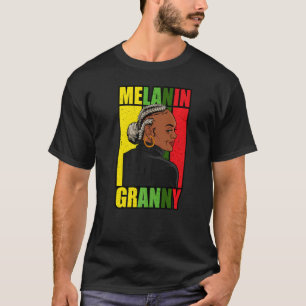 Black Grandmoeder Melanin Granny Best Grandma on E T-shirt