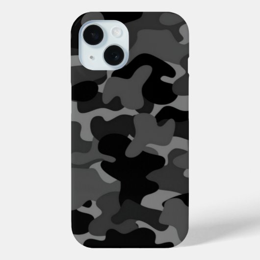 Black Gray Camo Case-Mate iPhone Case (Achterkant)