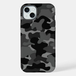 Black Gray Camo iPhone 15 Plus Case