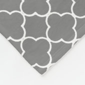 Black Gray Chevron Monogram Blanket Fleece Deken (Hoek)