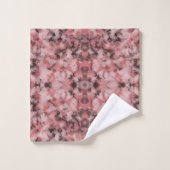 Black Gray Pink White Modern Geometric Abstract (Gant de toilette)