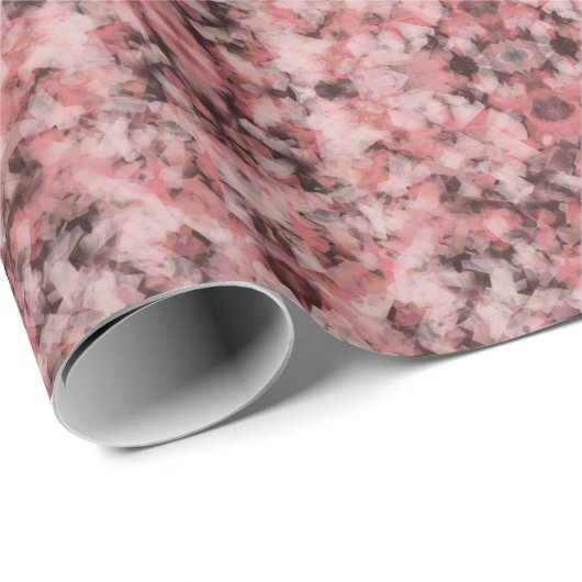 Black Gray Pink White Modern Geometric Abstract Cadeaupapier (Rol Hoek)