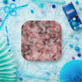 Black Gray Pink White Modern Geometric Abstract Papieren Bordje (Feest)