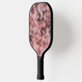 Black Gray Pink White Modern Geometric Abstract Pickleball Paddle (Links)