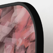Black Gray Pink White Modern Geometric Abstract Pickleball Paddle (Links Detail)
